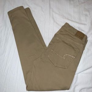 Khaki skinny jeans